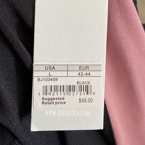 BB Dakota black & pink stretchy leggings 88 % polyester 12 % elastane brand new - Picture 4 of 4